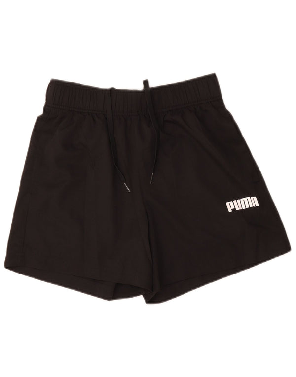 Puma Mens Graphic Sport Shorts Pequeno Poliéster Preto