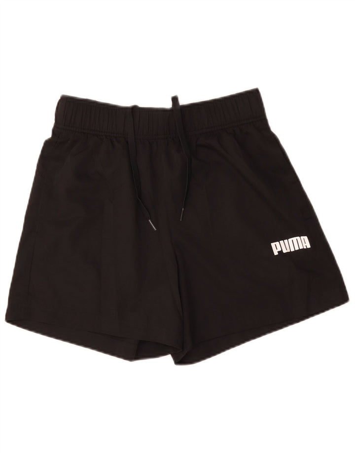 Puma Mens Graphic Sport Shorts Pequeno Poliéster Preto