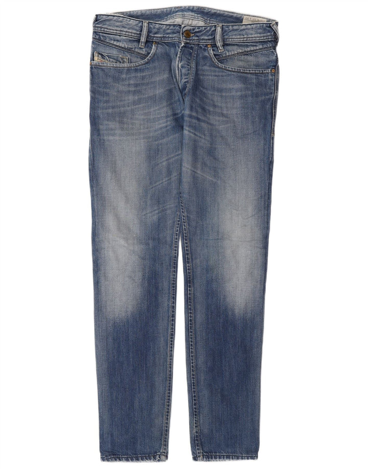 DIESEL Masculino Slim Jeans W32 L32 Azul Algodão
