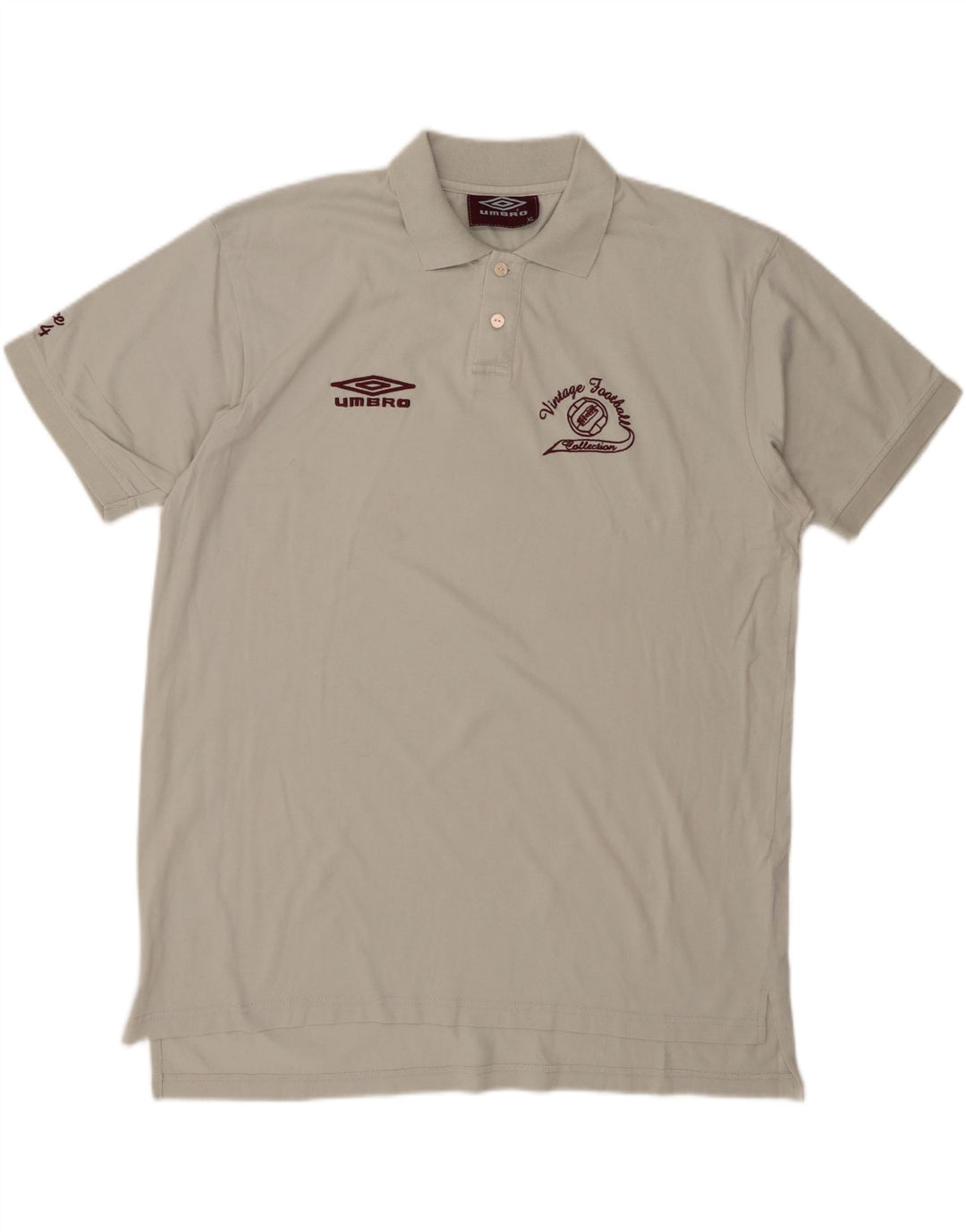 UMBRO Mens Polo Shirt XL White Cotton