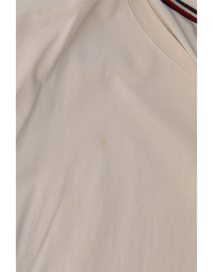 TOMMY HILFIGER Mens T-Shirt Top 2XL Off White Cotton Vintage Tommy Hilfiger and Second-Hand Tommy Hilfiger from Messina Hembry 