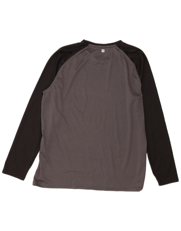 Mountain Warehouse Mens IsoCool Top Manga Longa XL Cinza Colourblock