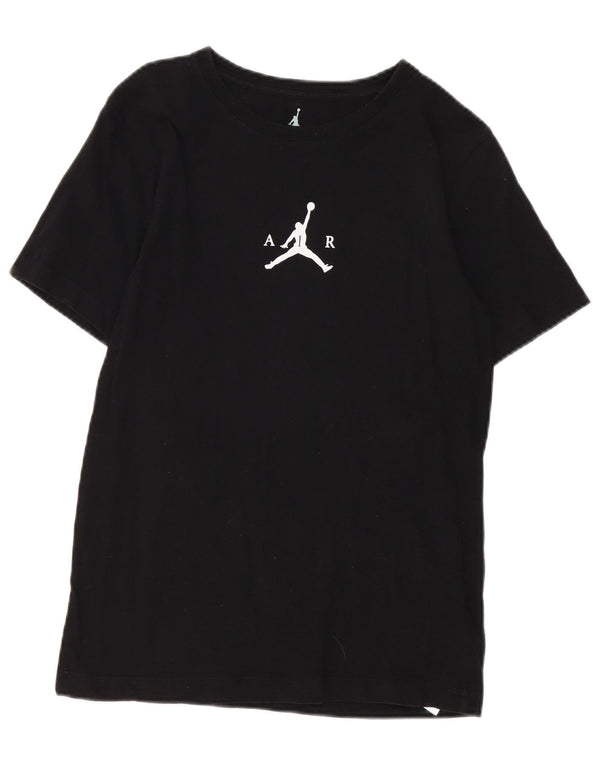 Camiseta gráfica Jordan Boys Top 12-13 anos grande algodão preto