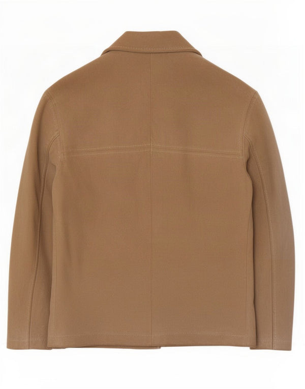 Jaqueta bomber feminina vintage de camurça IT 42 couro bege médio