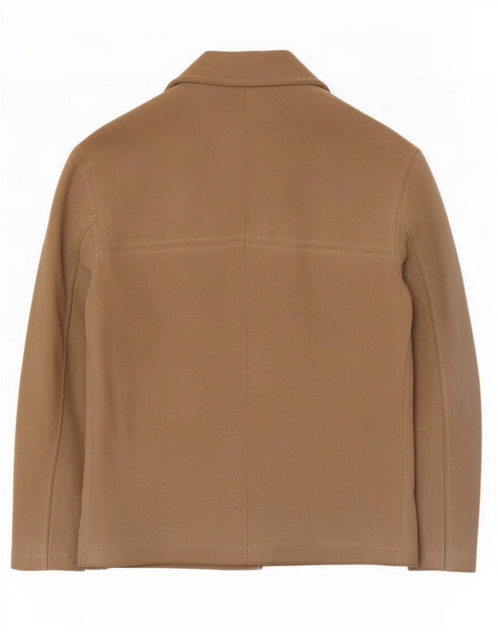 Jaqueta bomber feminina vintage de camurça IT 42 couro bege médio