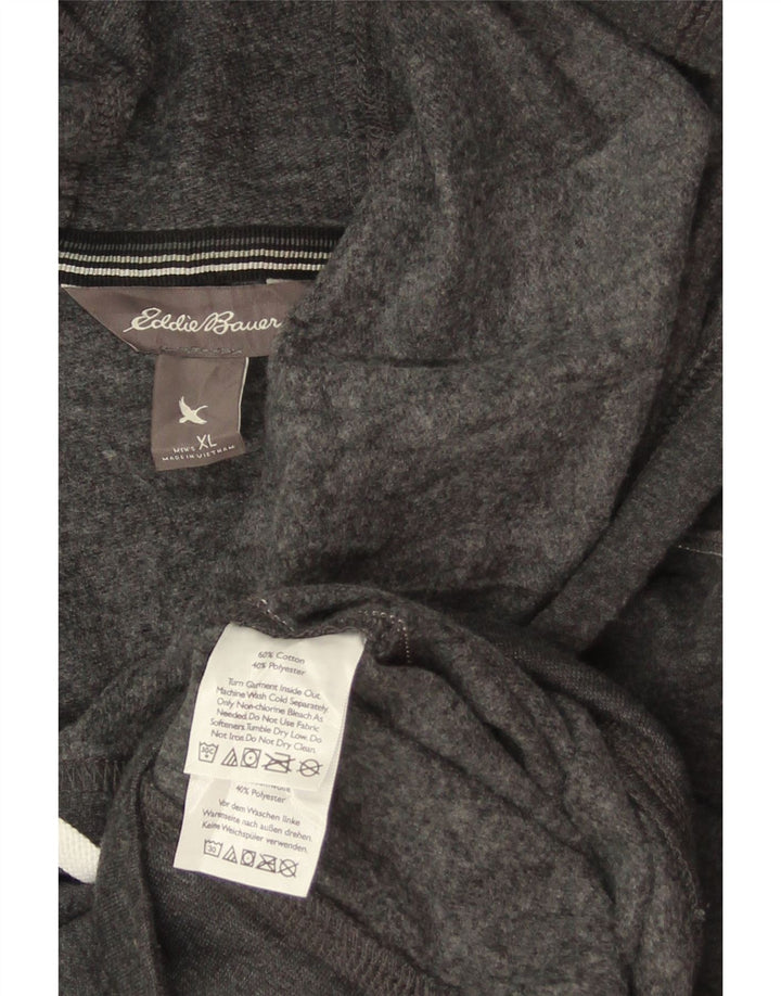EDDIE BAUER Suéter masculino com capuz XL algodão cinza