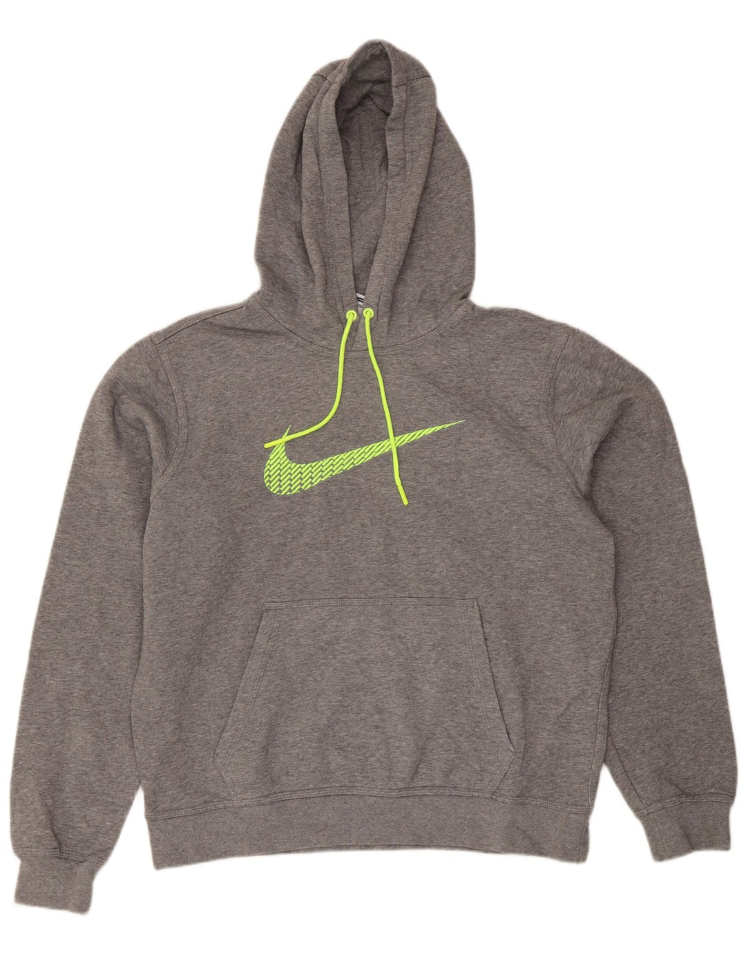 Suéter Nike Masculino Regular Fit com capuz de algodão cinza médio