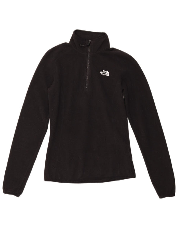 Suéter de lã feminino The North Face com zíper e gola UK 6 XS preto poliéster