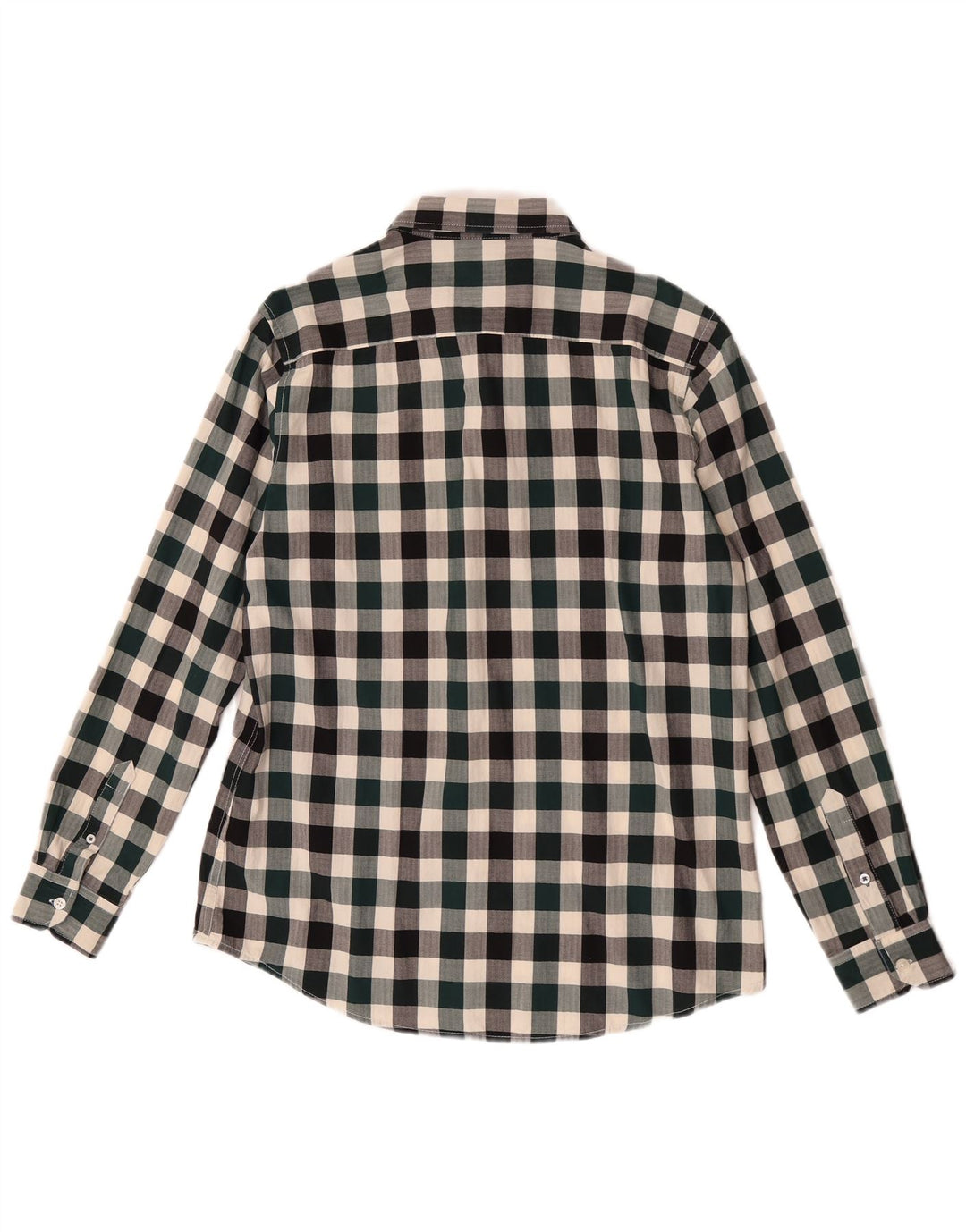 Camisa masculina slim fit da Crew Clothing, algodão guingão multicolorido médio