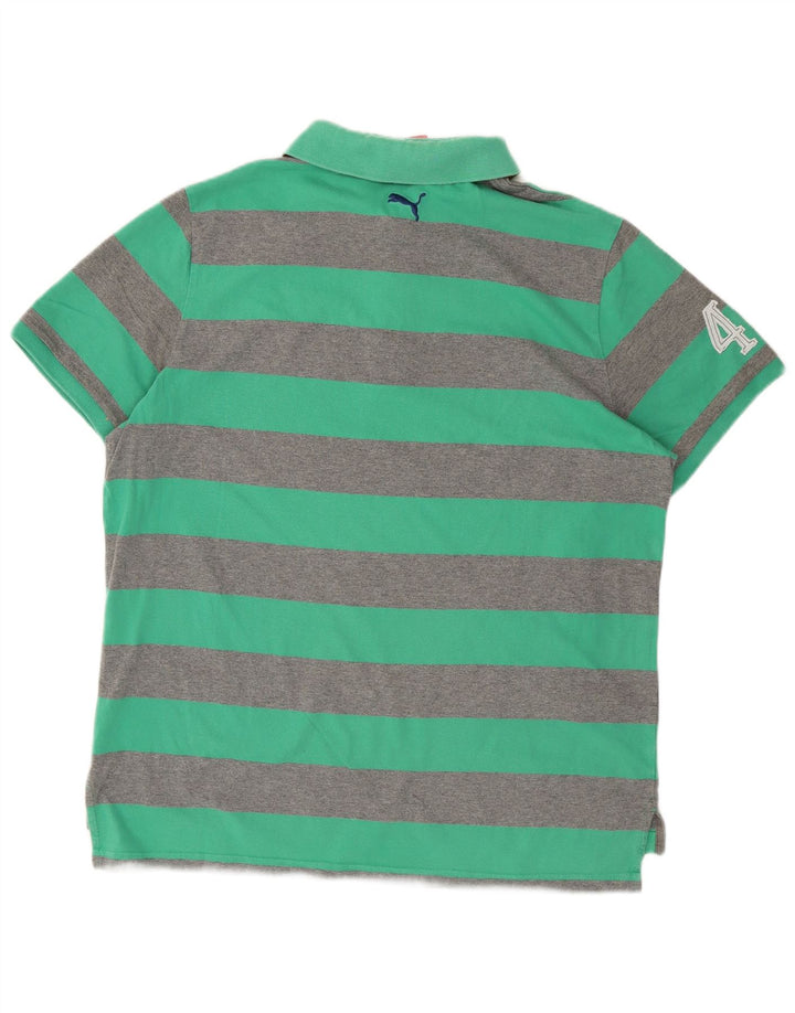 Camisa polo masculina PUMA 2XL listrada verde
