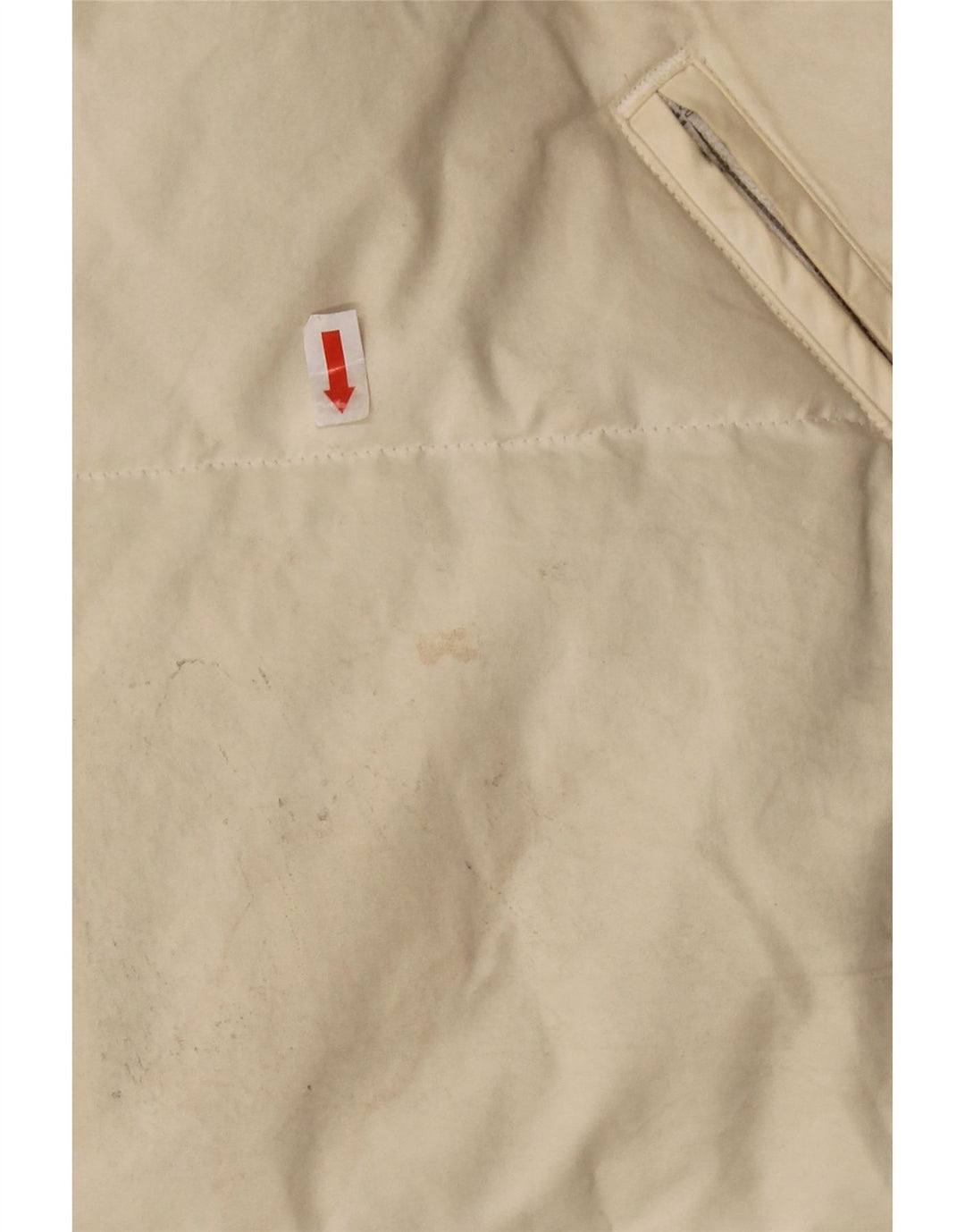 MURPHY & NYE Mens Padded Gilet UK 40 Large Off White Nylon Vintage Murphy & Nye and Second-Hand Murphy & Nye from Messina Hembry 