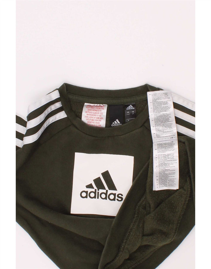 Suéter gráfico Adidas Boys 3-4 anos algodão verde