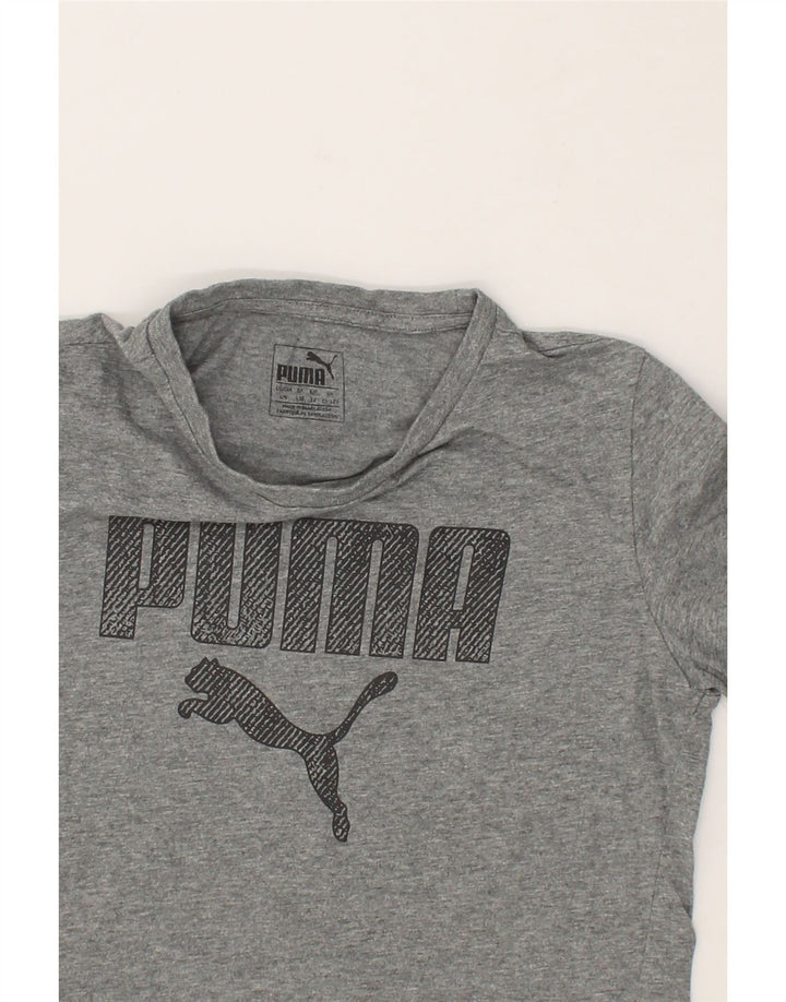 PUMA Boys Graphic T-Shirt Top 11-12 Years Grey Cotton Vintage Puma and Second-Hand Puma from Messina Hembry 