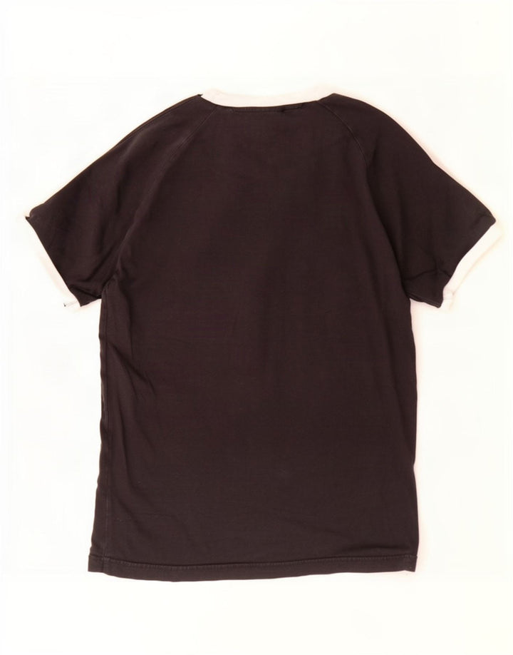Adidas Mens Camiseta Top Médio Algodão Preto