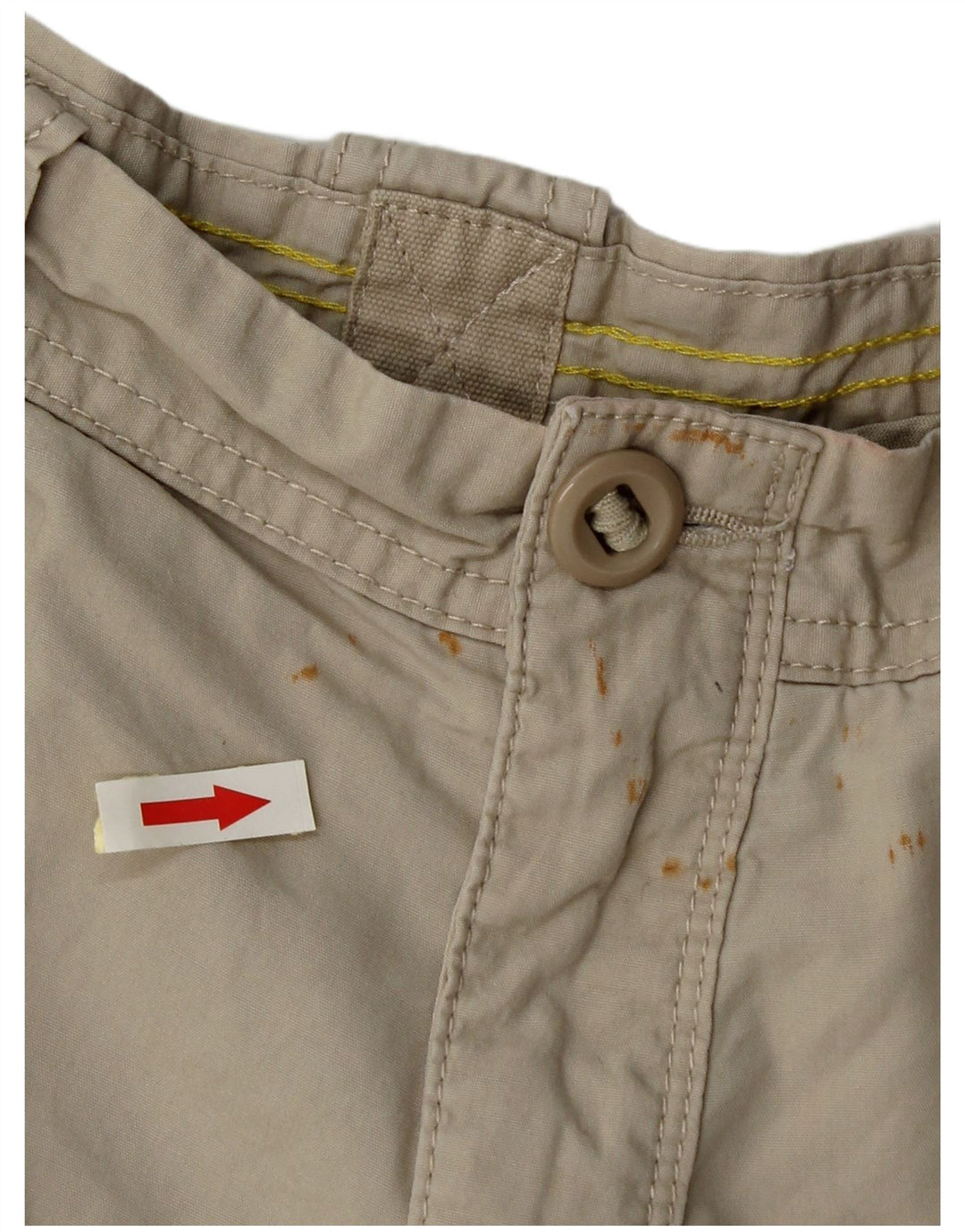 Shorts cargo masculino Marks & Spencer Blue Harbor W36 grande algodão bege