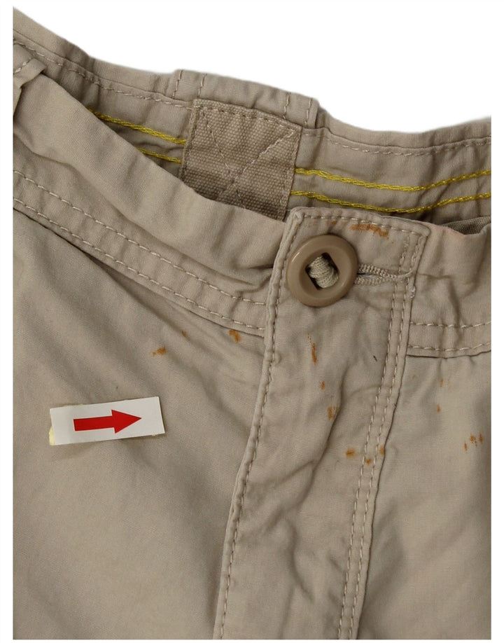 Shorts cargo masculino Marks & Spencer Blue Harbor W36 grande algodão bege