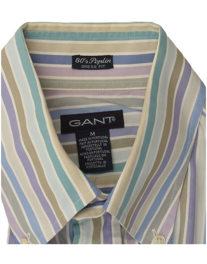 Gant Mens Dress Fit Camisa Média Listrada Multicolorida Algodão