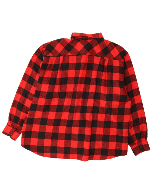 Camisa masculina de flanela Colombus XL vermelho guingão poliéster