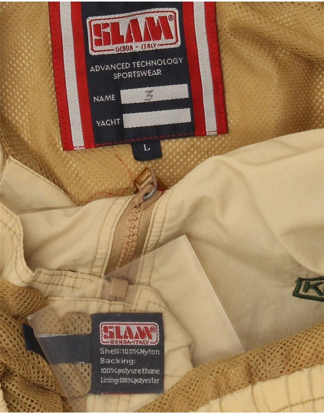 Jaqueta bomber masculina Slam UK 40 grande nylon bege