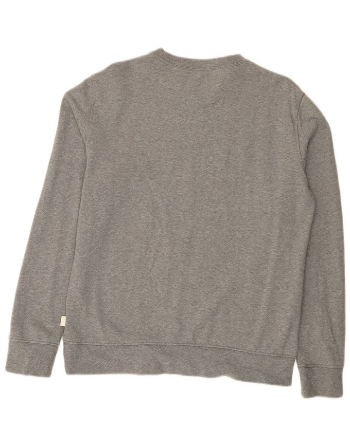 Suéter masculino Marks & Spencer de algodão manchado cinza médio