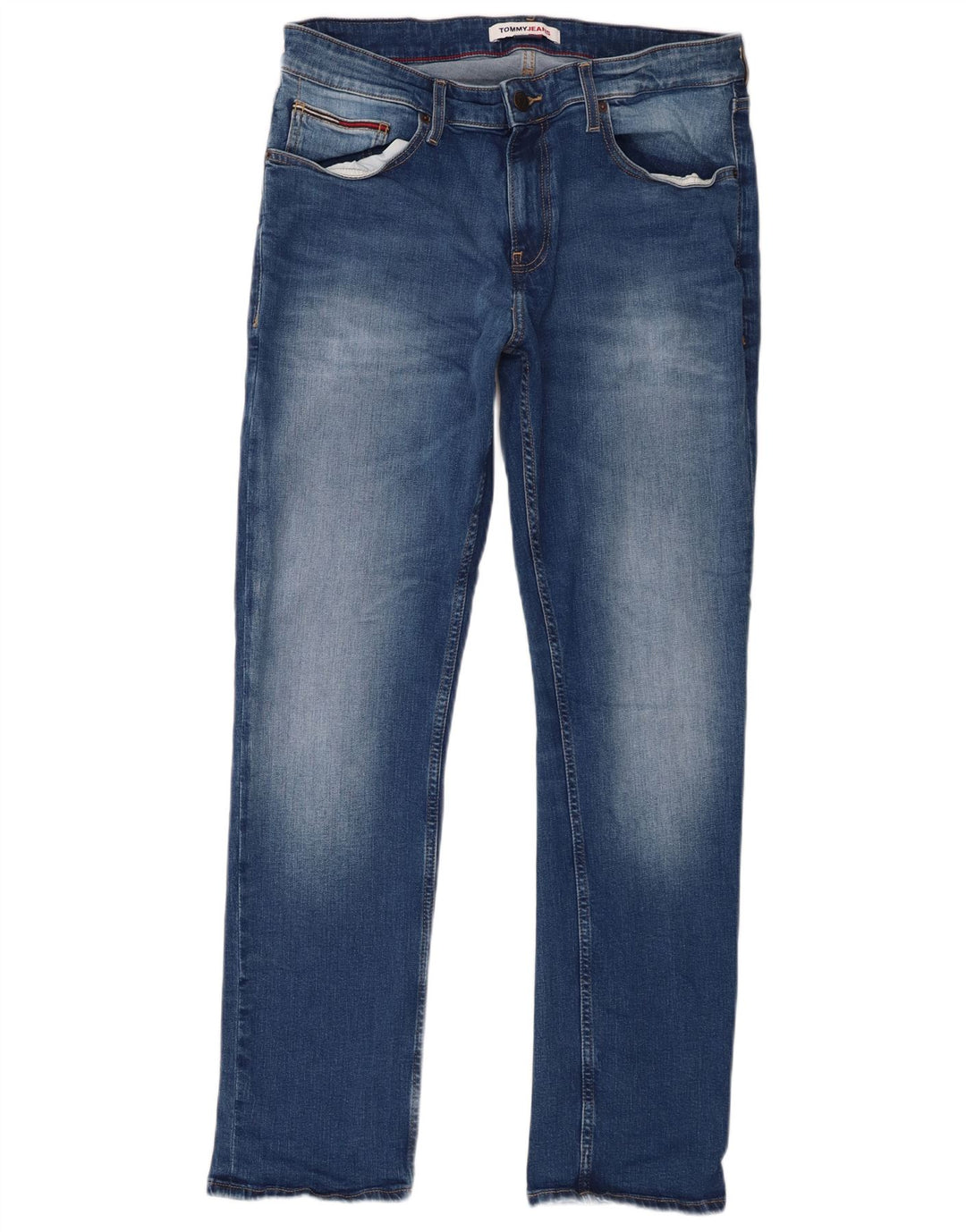 Tommy Hilfiger Masculino Ryan Regular Straight Jeans W34 L32 Azul Algodão