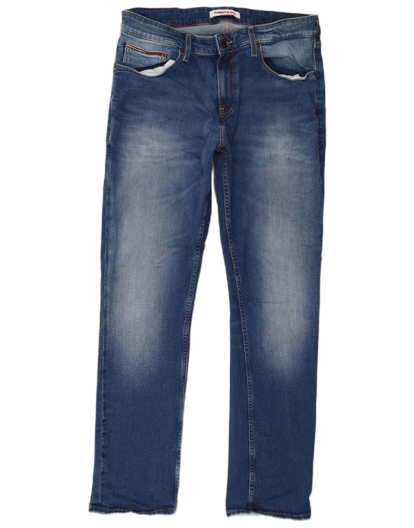 Tommy Hilfiger Masculino Ryan Regular Straight Jeans W34 L32 Azul Algodão