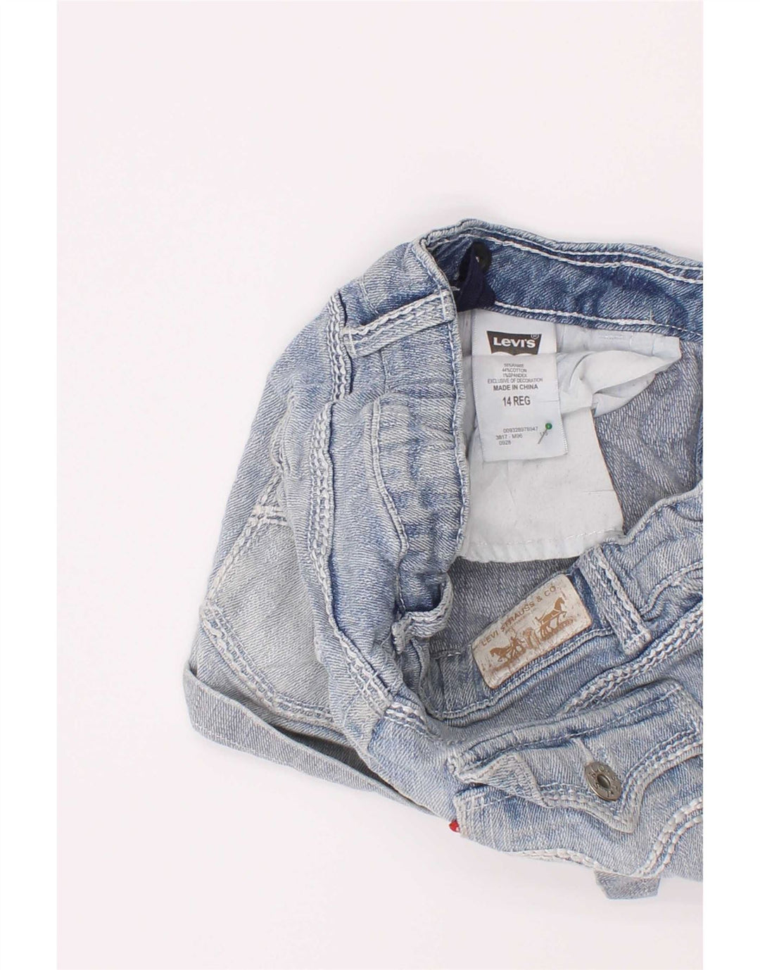 Shorts jeans femininos Levi's 13-14 anos W22 azul rayon