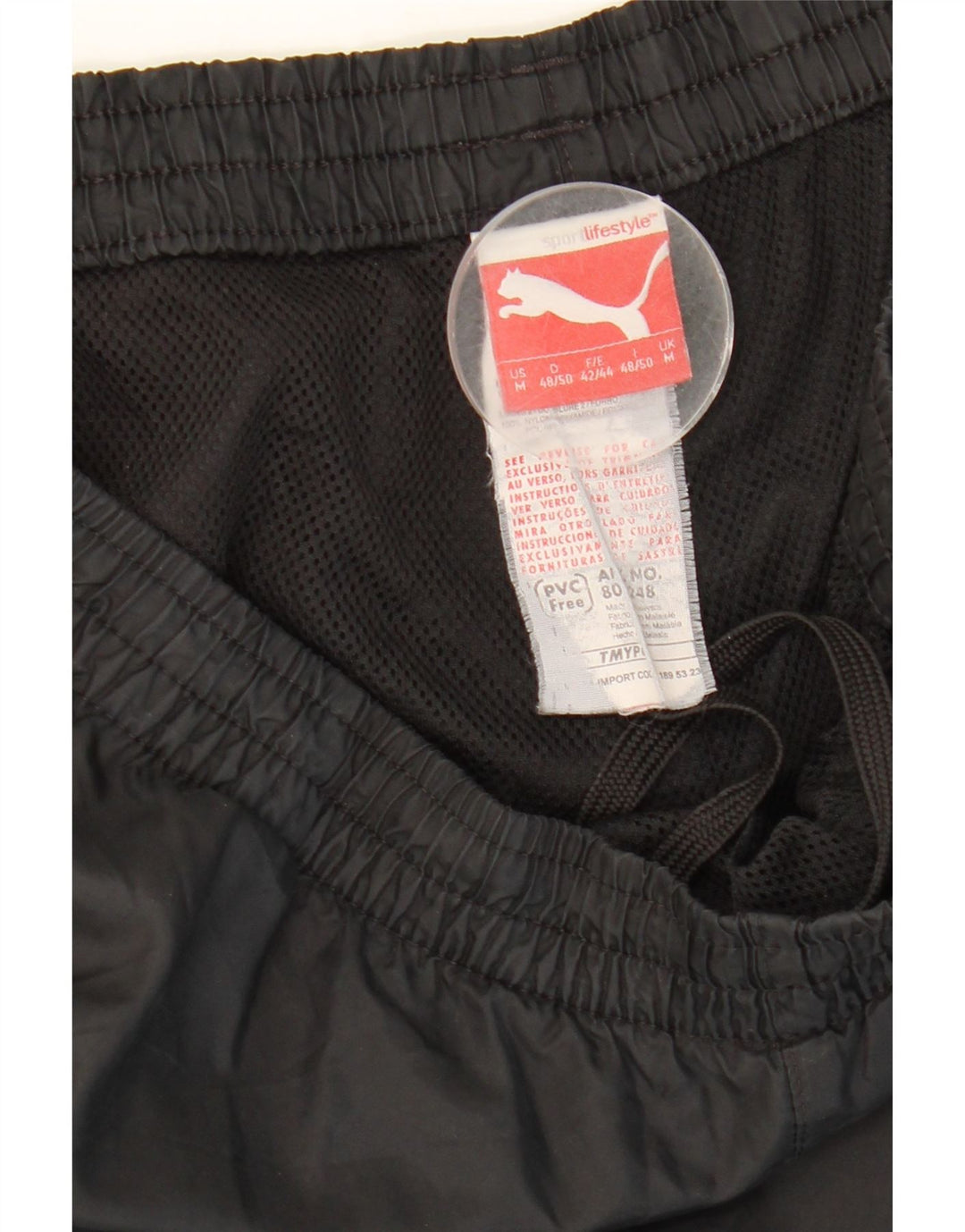 Puma Mens Graphic Calças de treino médio preto poliamida