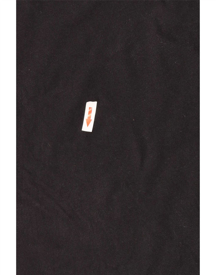 Adidas Mens Camiseta Top Médio Algodão Preto