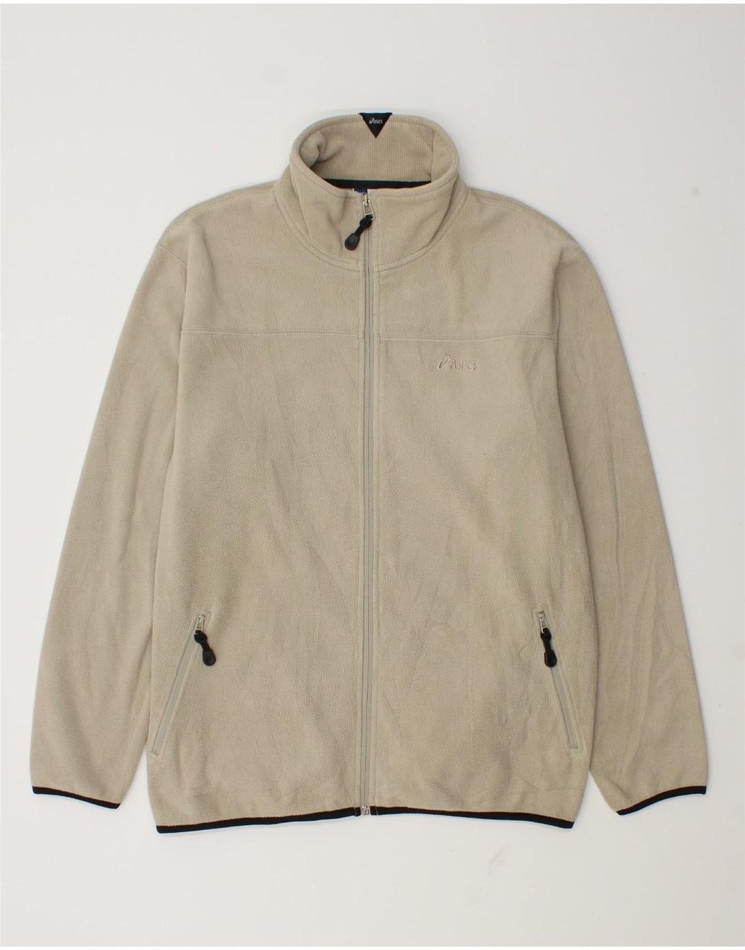 Jaqueta Asics Masculina Fleece UK 40 Grande Poliéster Bege
