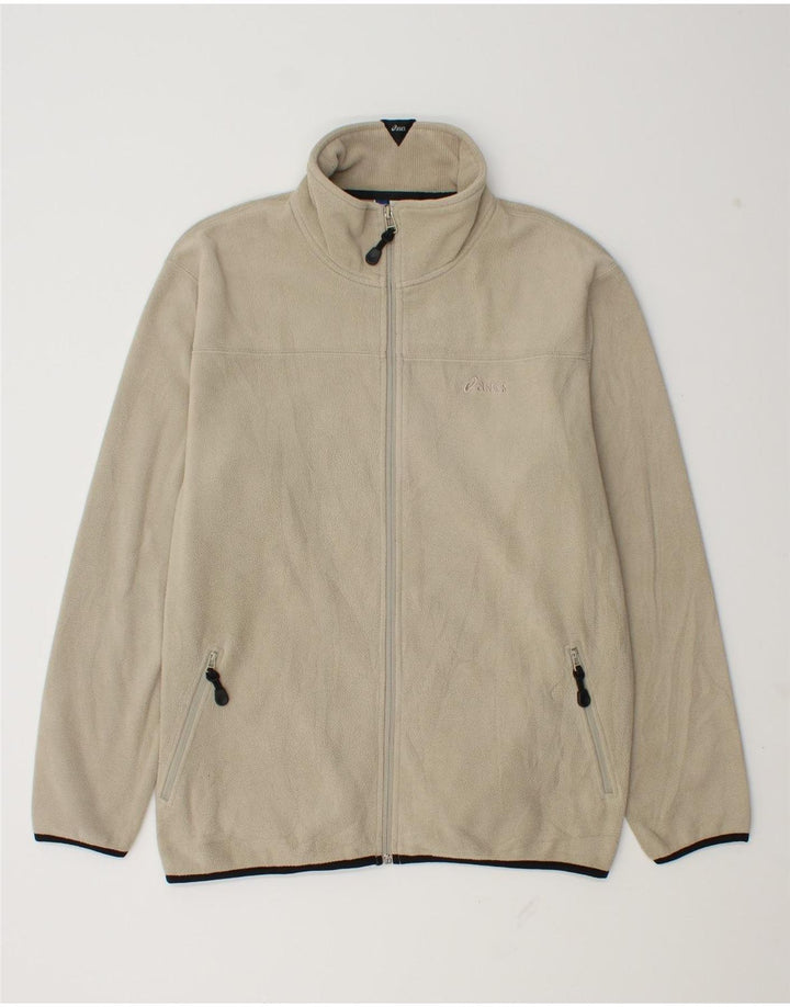 Jaqueta Asics Masculina Fleece UK 40 Grande Poliéster Bege