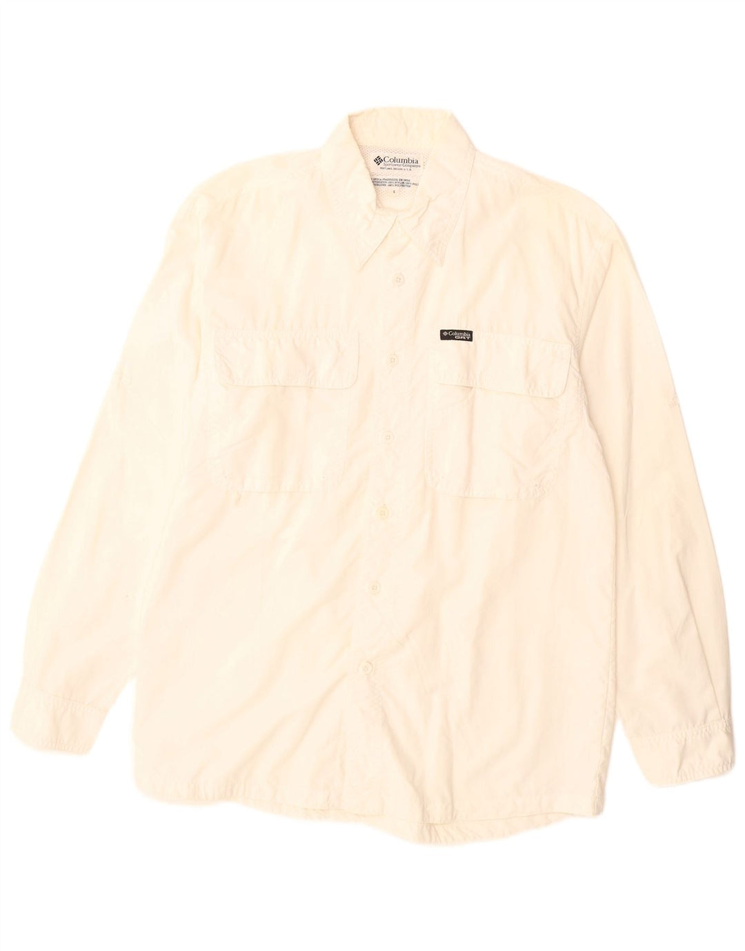 Camisa masculina COLUMBIA pequena off white nylon