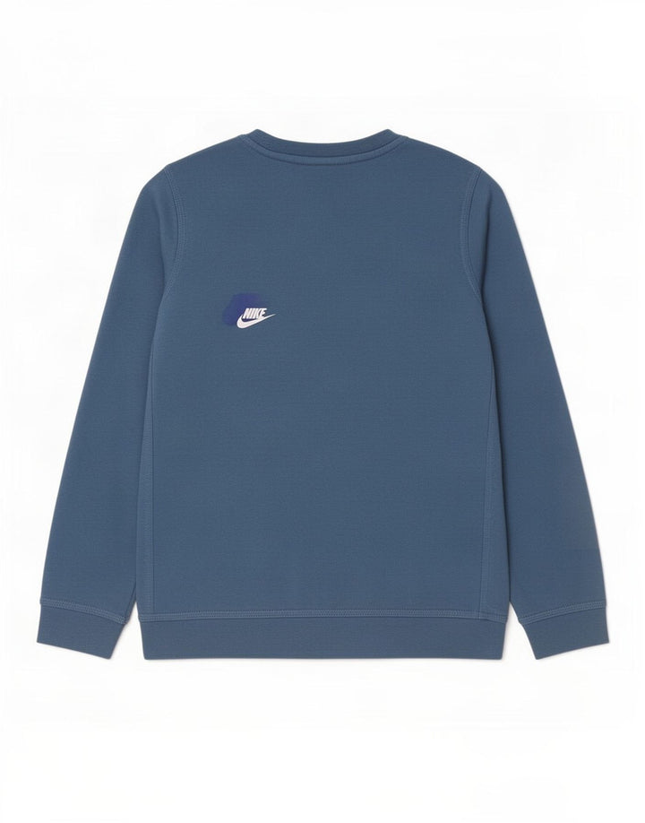 Moletom gráfico Nike Boys Jumper 10-11 anos médio azul algodão