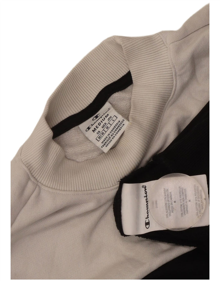 Campeão feminino oversized moletom jumper UK 14 médio preto colorblock