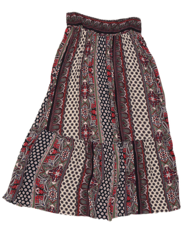 Monsoon Saia Cigana Feminina Média W30 Patchwork Multicolor Viscose