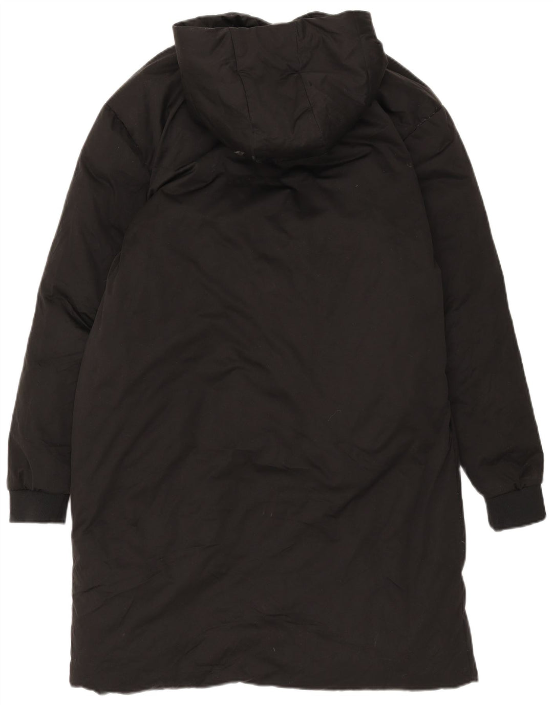 Casaco acolchoado com capuz masculino Zara UK 38 poliéster preto médio
