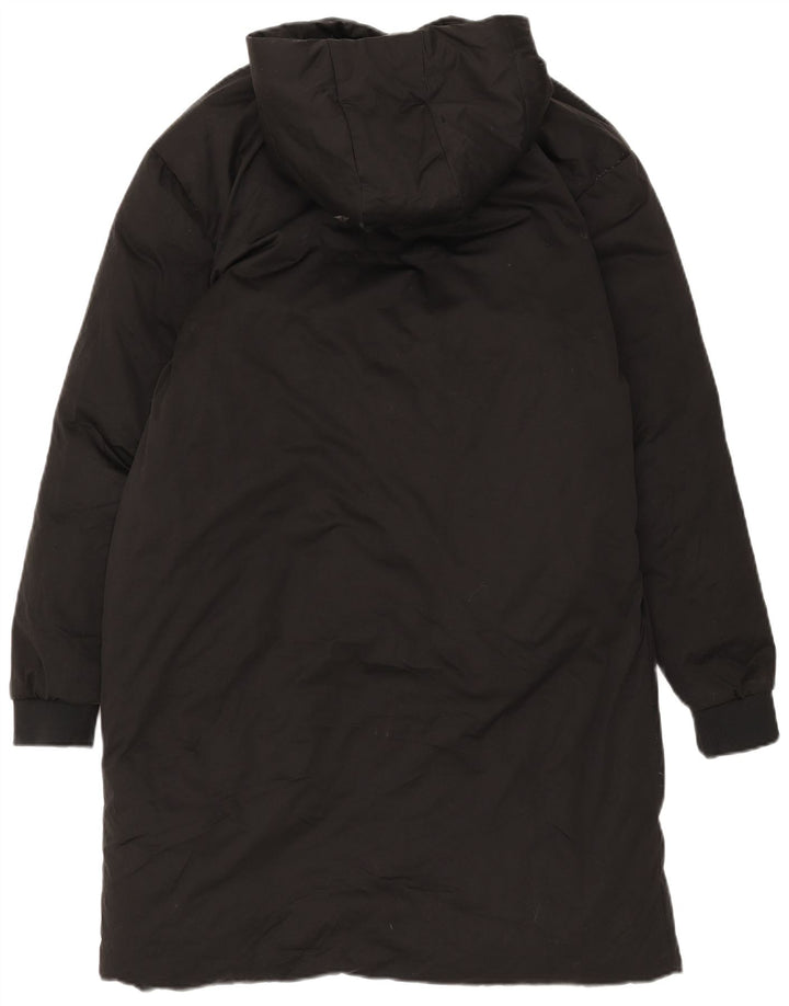 Casaco acolchoado com capuz masculino Zara UK 38 poliéster preto médio
