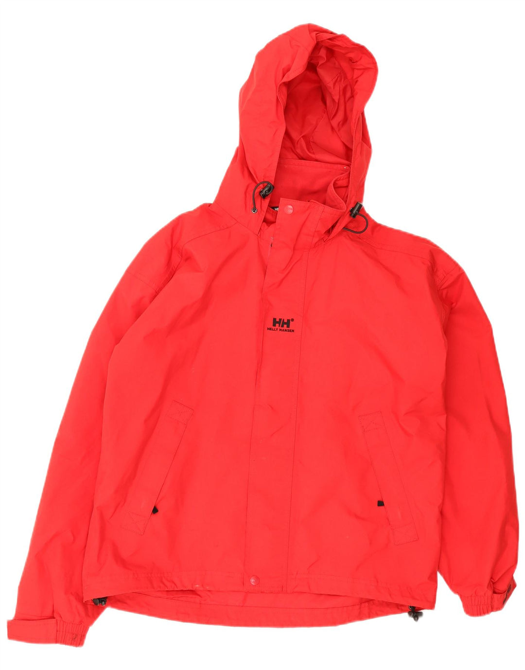 Jaqueta de chuva masculina Helly Hansen com capuz UK 36 pequena vermelha