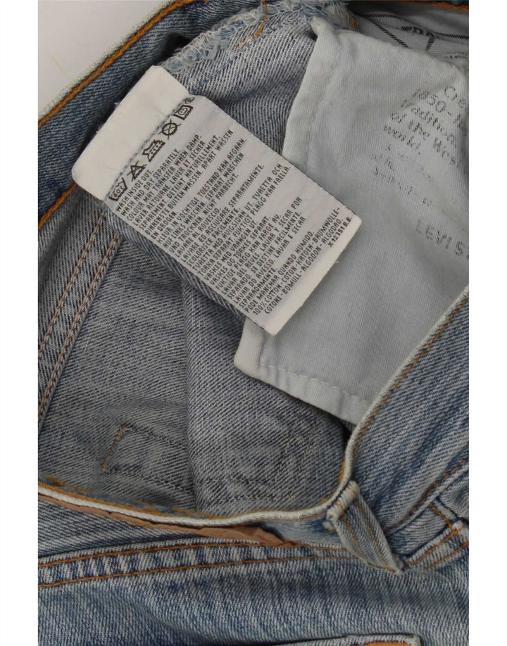 Calça jeans feminina Levi's 595 Straight W27 L32 azul algodão