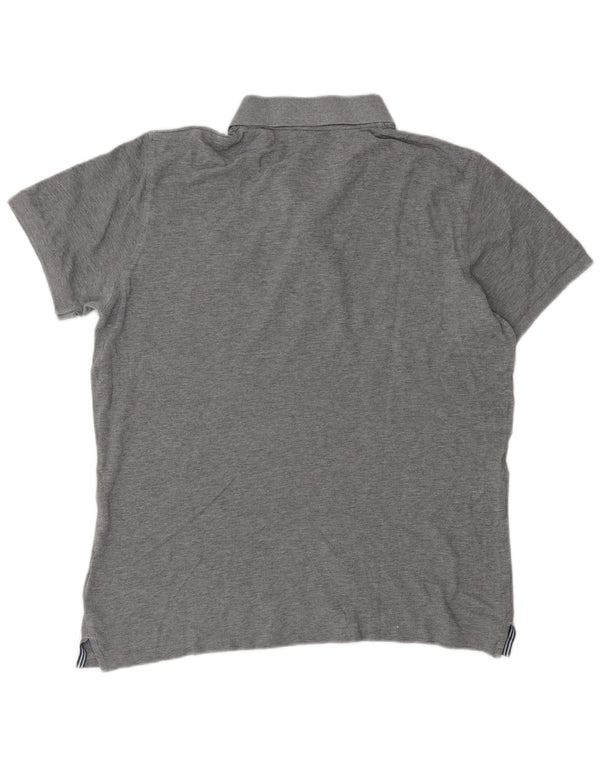 Camisa polo masculina Gant algodão cinza médio