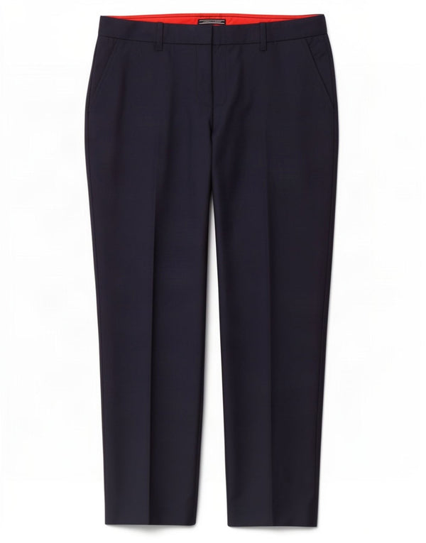 Tommy Hilfiger Womens Straight Chino Trousers US 8 Medium W30 L28 Navy Blue