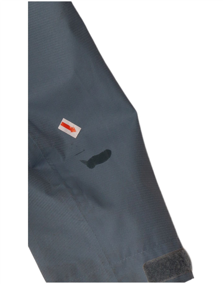 Jaqueta de chuva com capuz feminino Adidas UK 14 poliéster azul médio