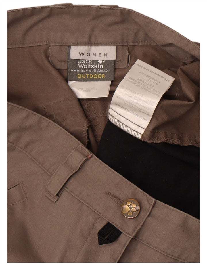 Calça cargo feminina Jack Wolfskin para caminhada pequena W28 L29 poliéster cinza