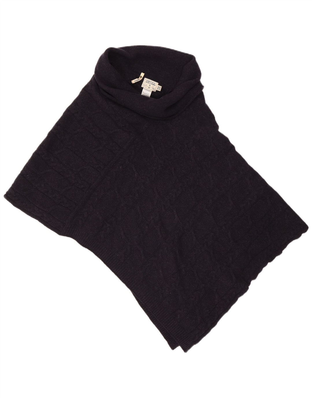 SEASALT Poncho feminino cropped tamanho único lã azul marinho