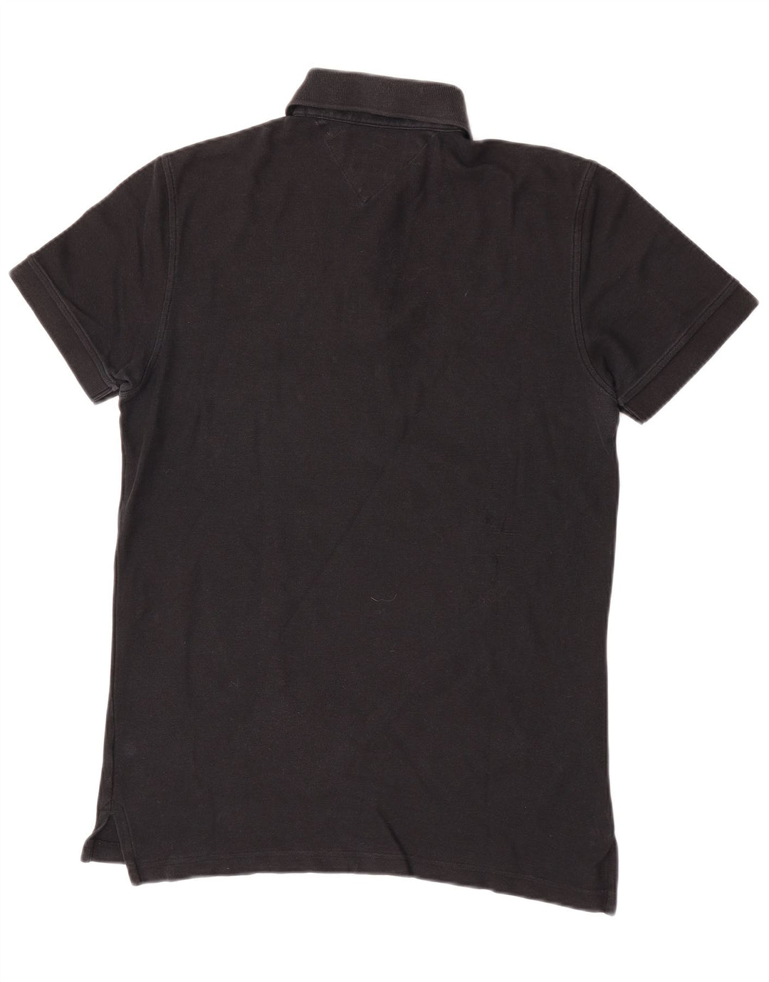 Camisa polo masculina Tommy Hilfiger Regular Fit pequena de algodão preto