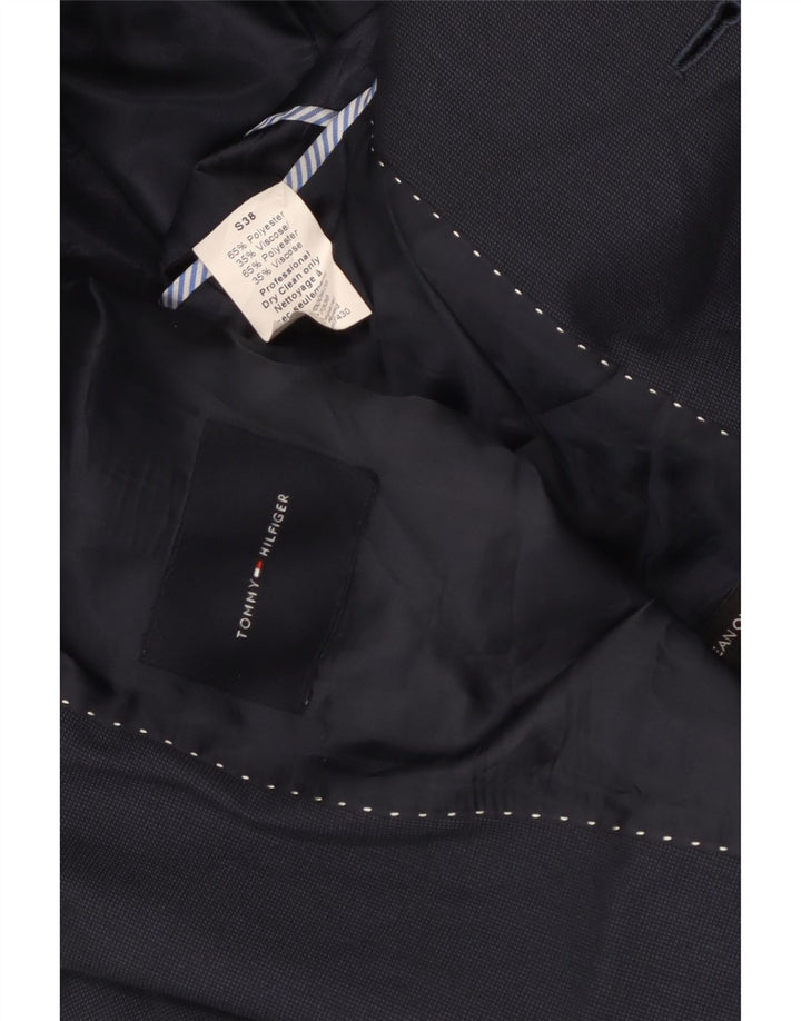 Jaqueta Blazer Masculina Tommy Hilfiger Curta 2 Botões Reino Unido 38 Médio Azul Marinho