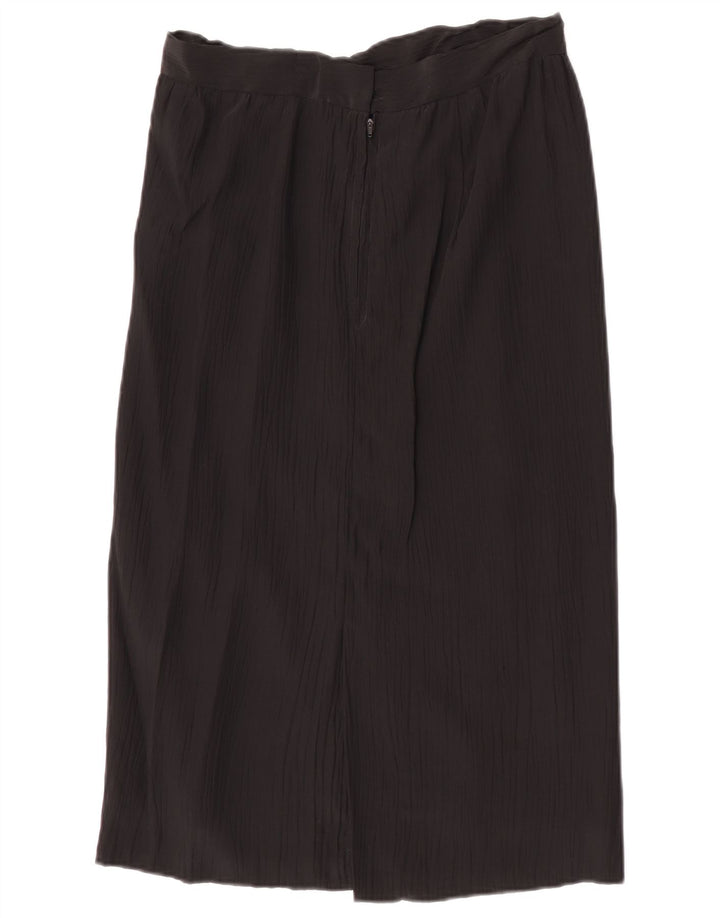 Saia Midi Feminina Vintage W30 Média Preta
