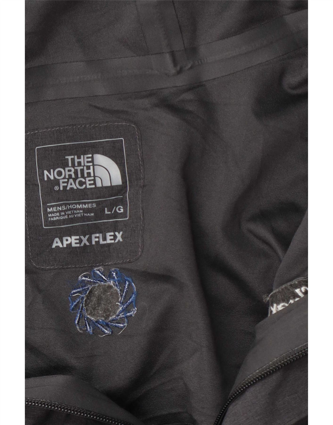Jaqueta de chuva masculina com capuz The North Face UK 40 grande cinza