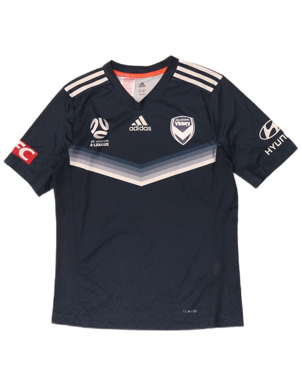 Camiseta Adidas Boys Climalite Graphic Top 13-14 Anos Azul Marinho Poliéster