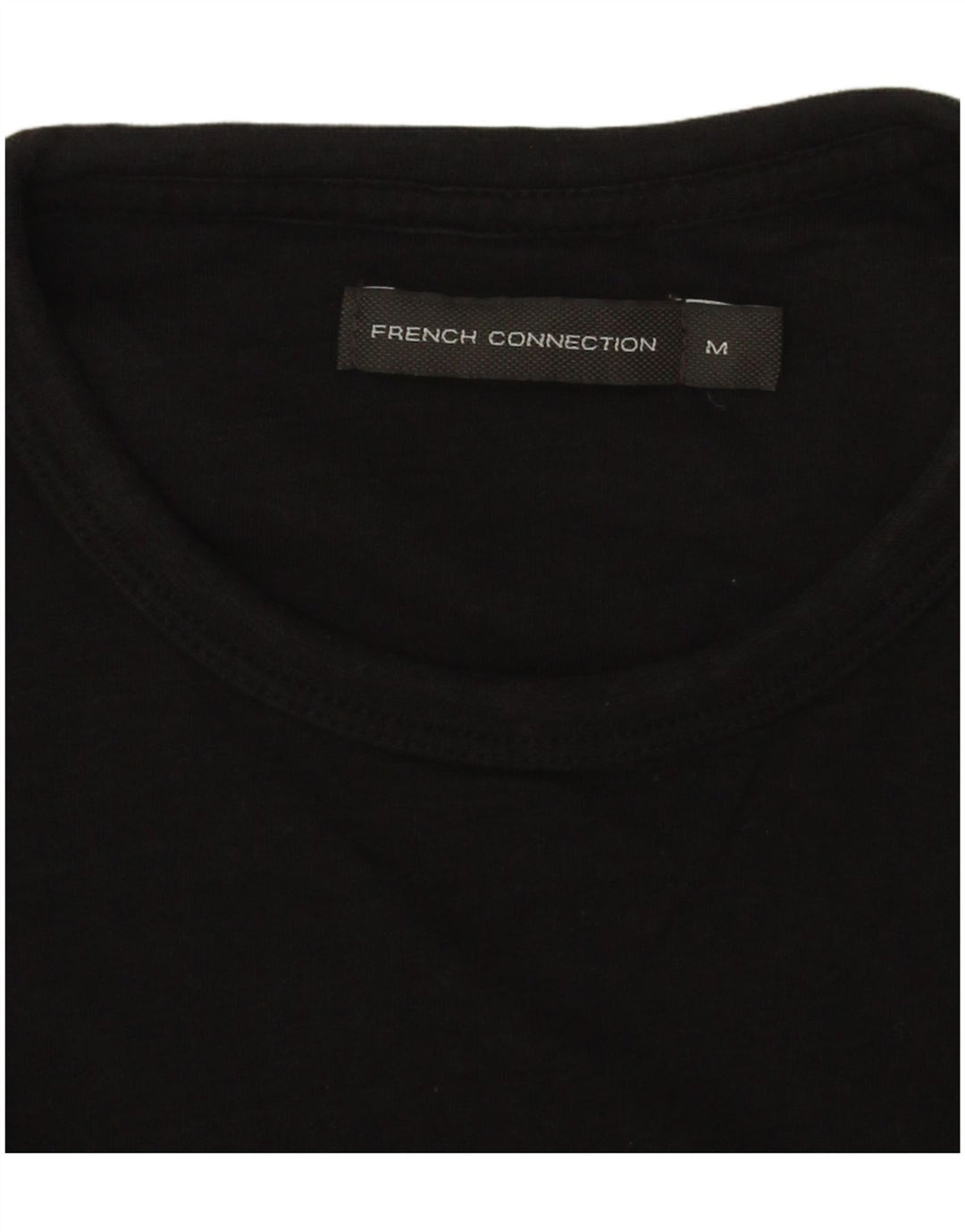 Camiseta masculina French Connection Top médio algodão preto